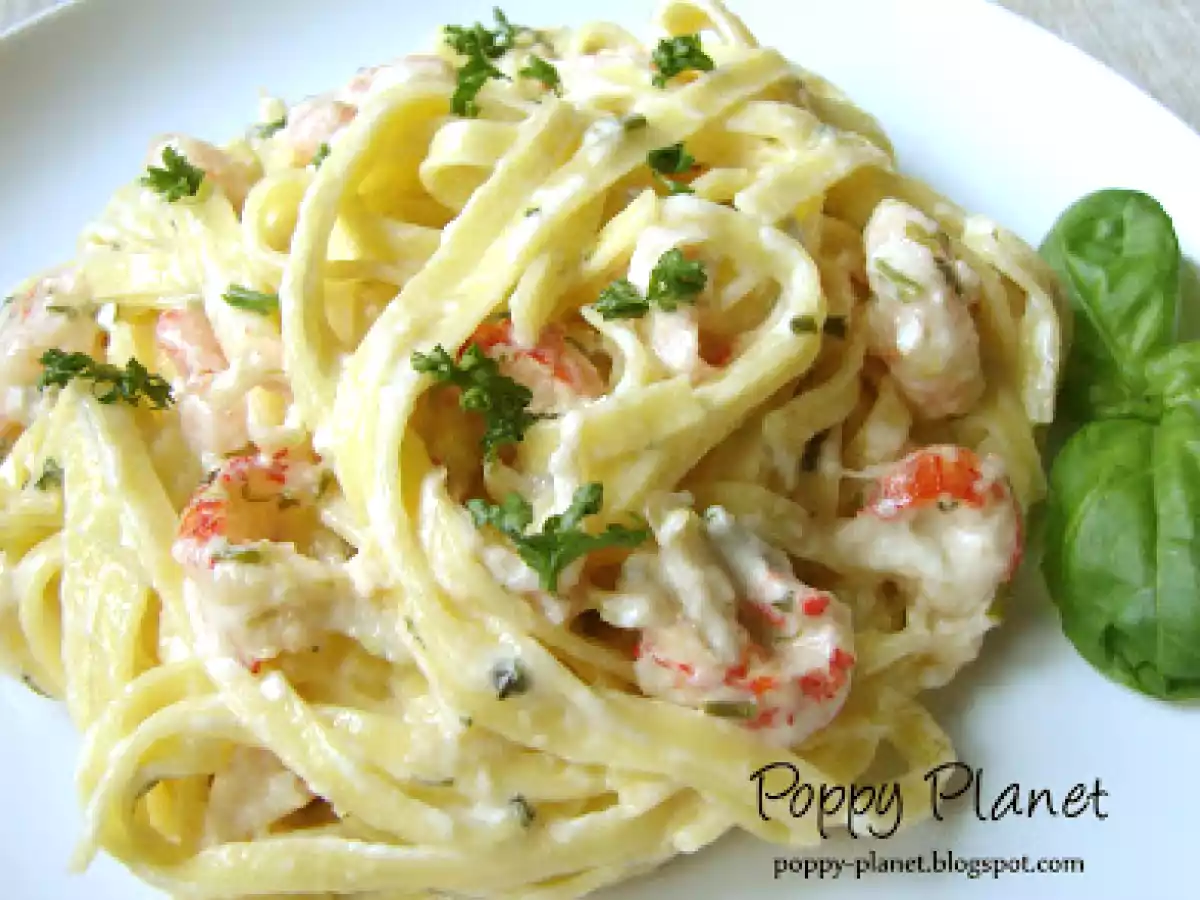 Paste cu creveti si sos gorgonzola - poza 4