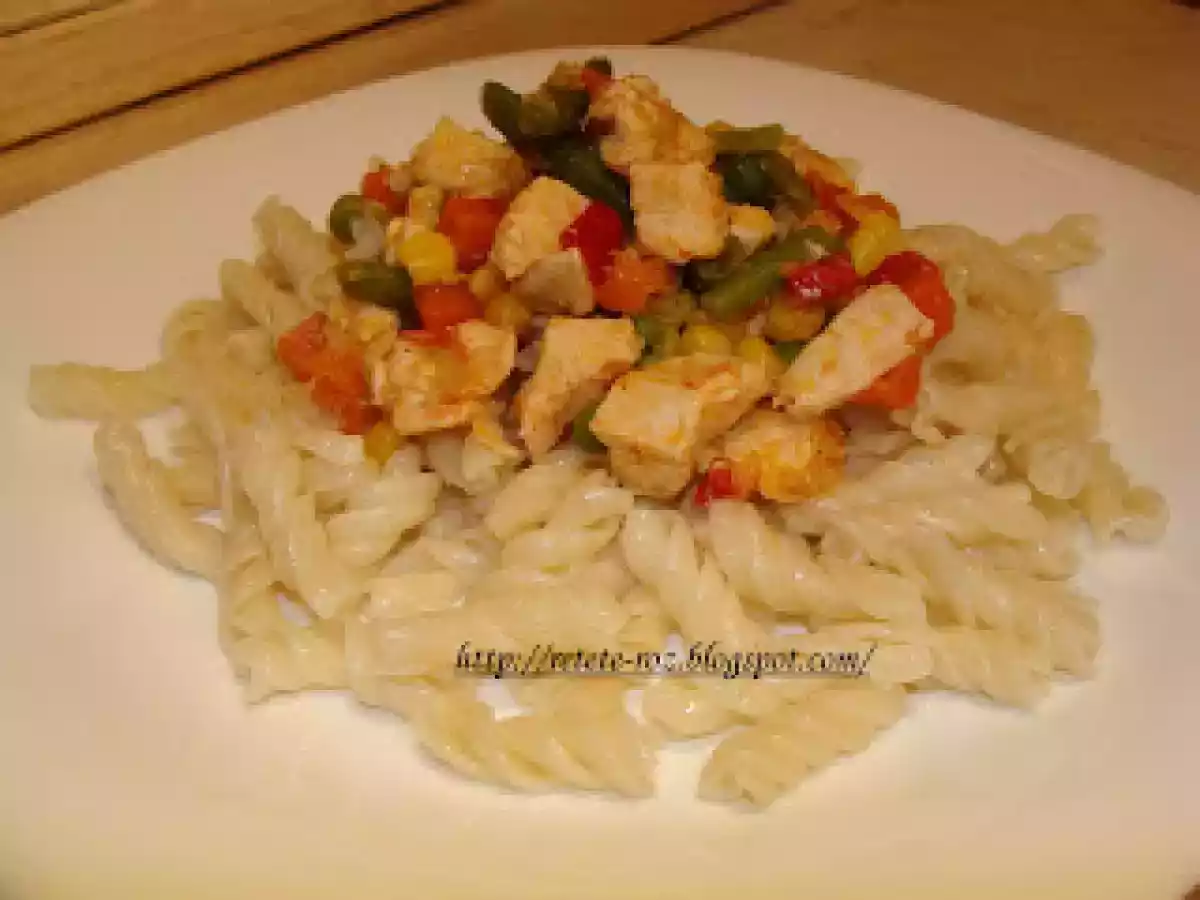 Paste cu piept de pui si salata mexicana - poza 6