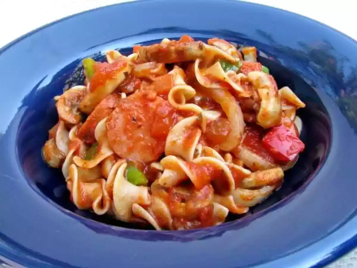 Paste cu sunca si ardei