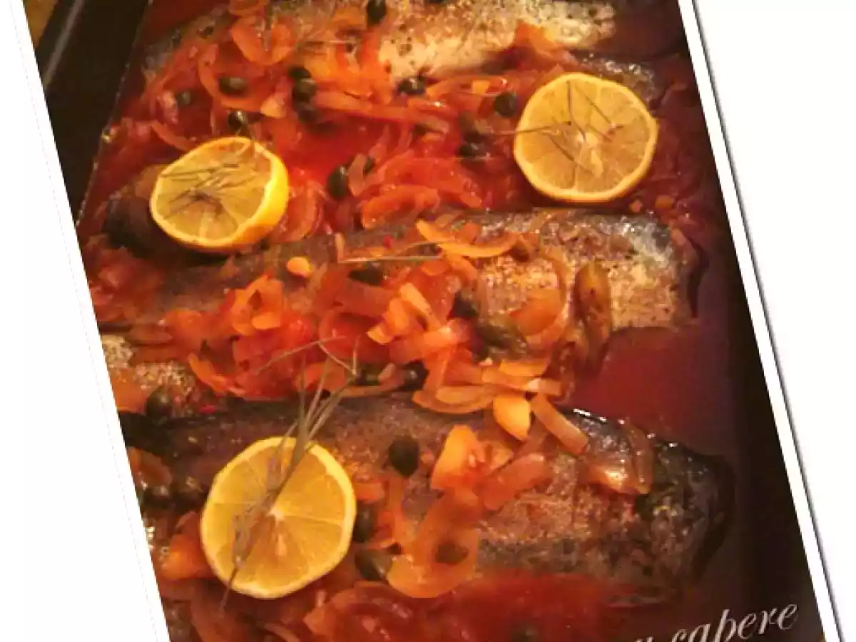 Pastrav cu capere la cuptor