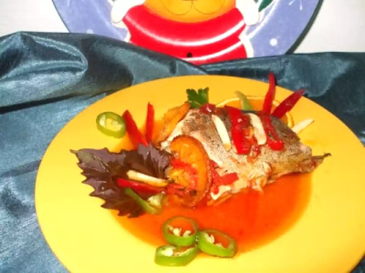 Pastrav cu portocale si sos picant - poza 3