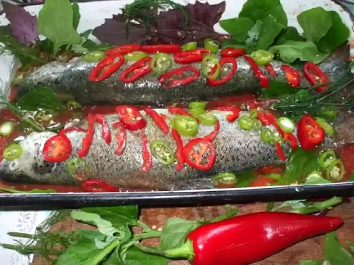 Pastrav cu portocale si sos picant - poza 8