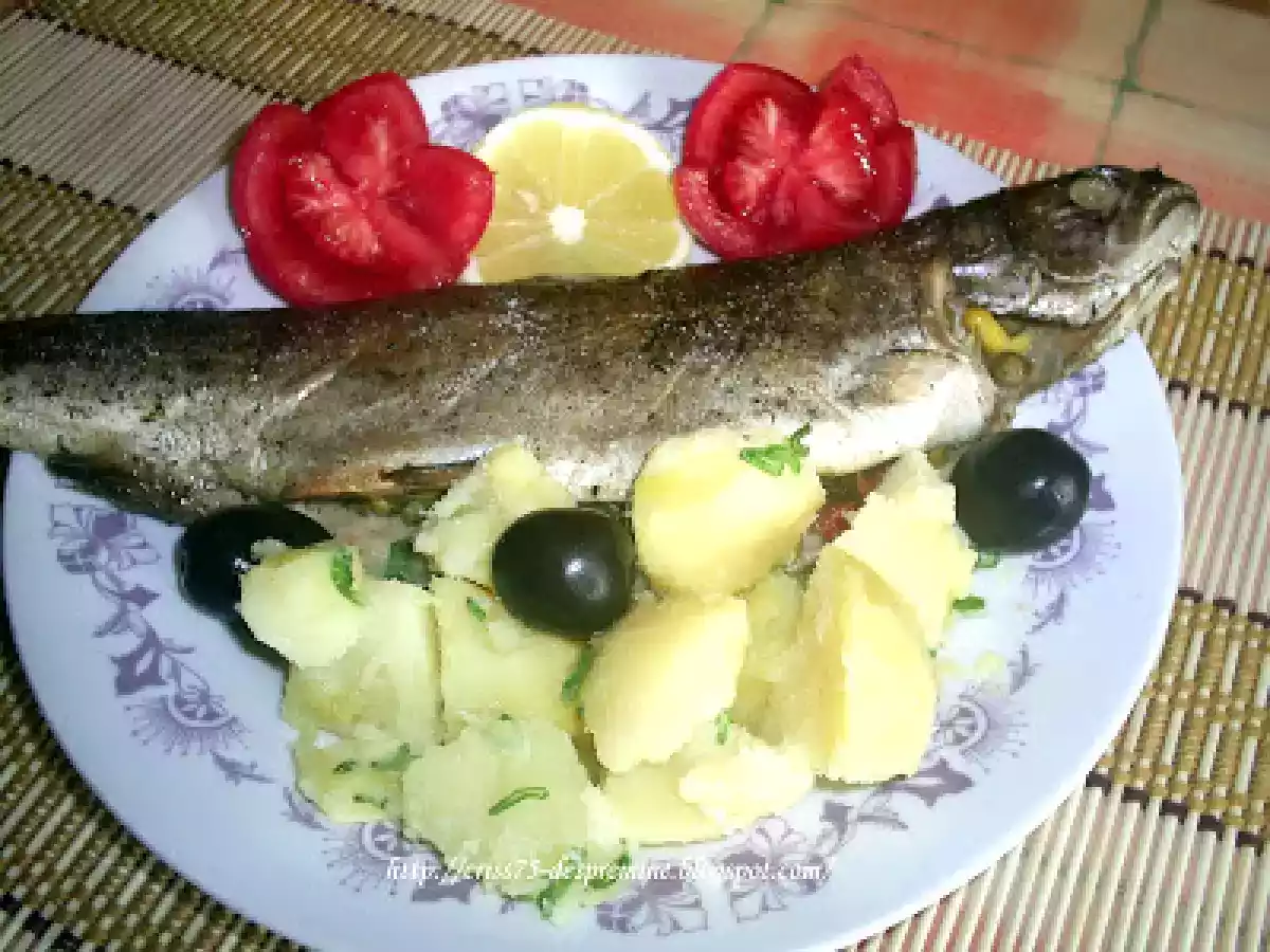 Pastrav umplut cu legume