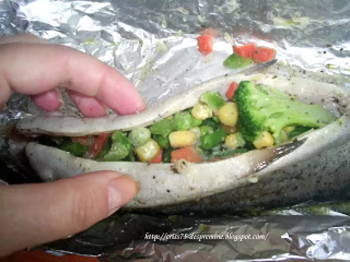 Pastrav umplut cu legume - poza 4