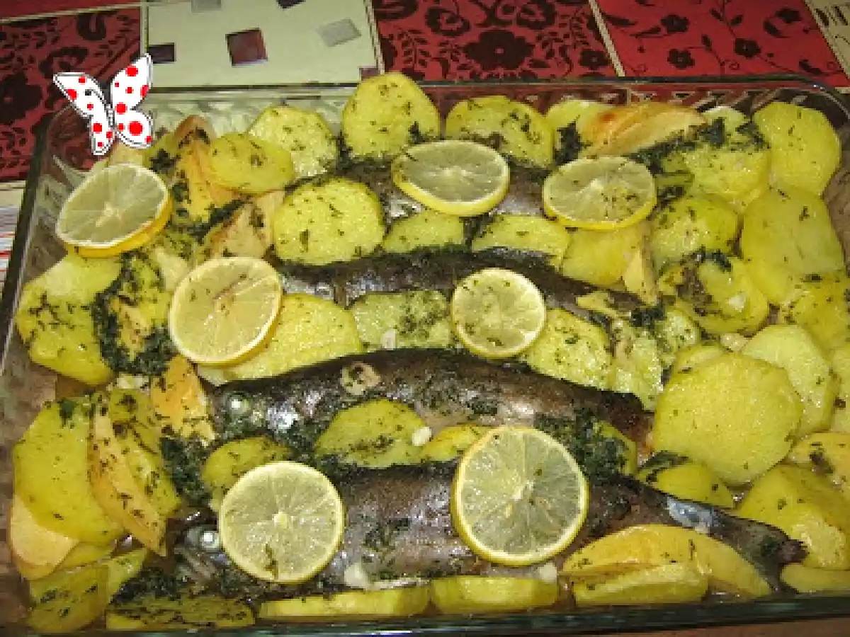 Pastravi cu gutuie si cartofi la cuptor - poza 9