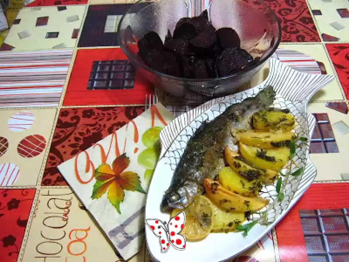 Pastravi cu gutuie si cartofi la cuptor - poza 12