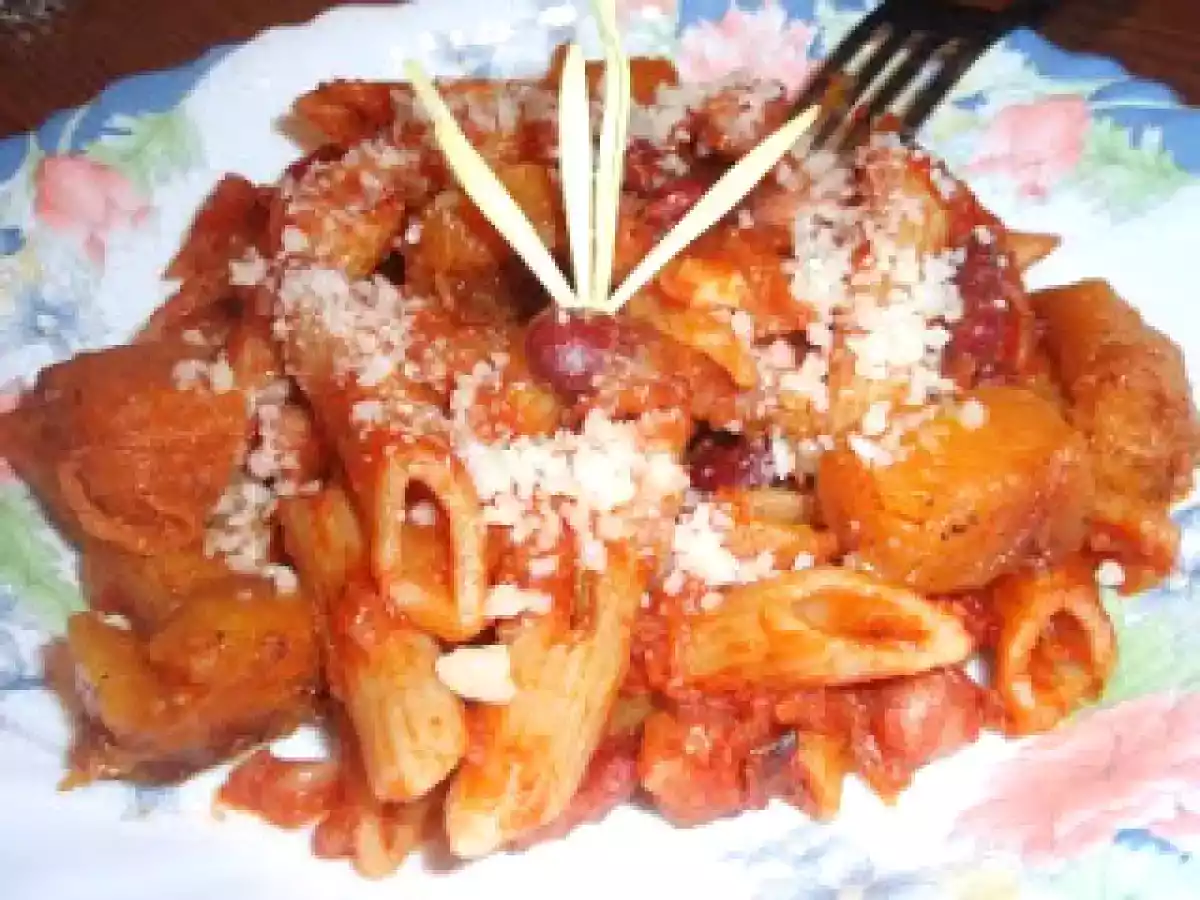 Penne cu dovleac si fasole - poza 2