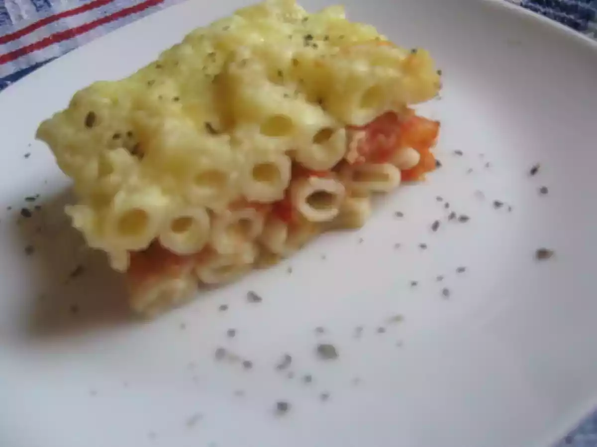 Penne cu dovlecel, rosii si cascaval la cuptor - poza 3