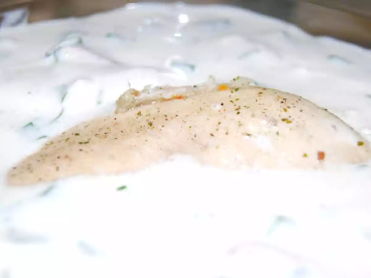 Pept de pui cu sos alb - la cuptor - poza 4