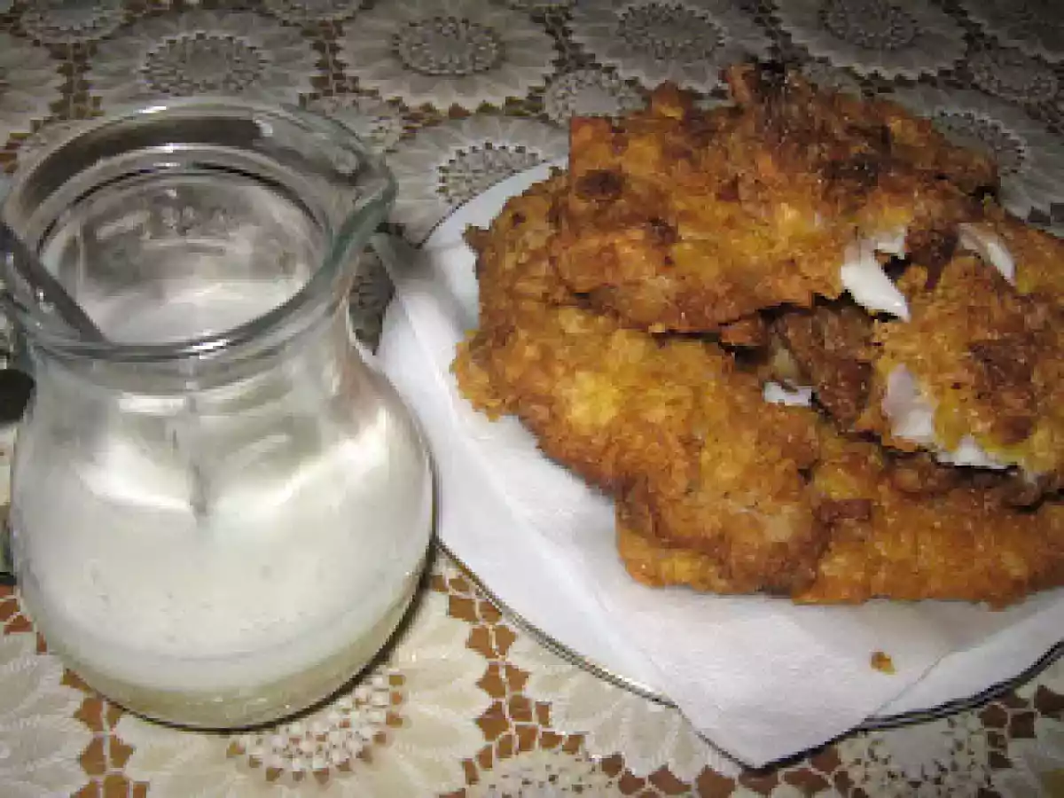 Peste crocant in fulgi de porumb