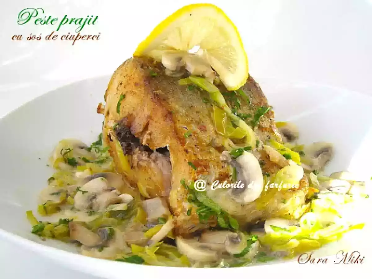 Peste prajit cu sos de ciuperci - poza 2