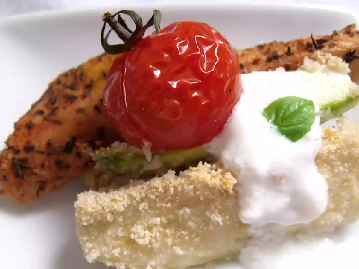 Piept de pui cu dovlecei gratinati