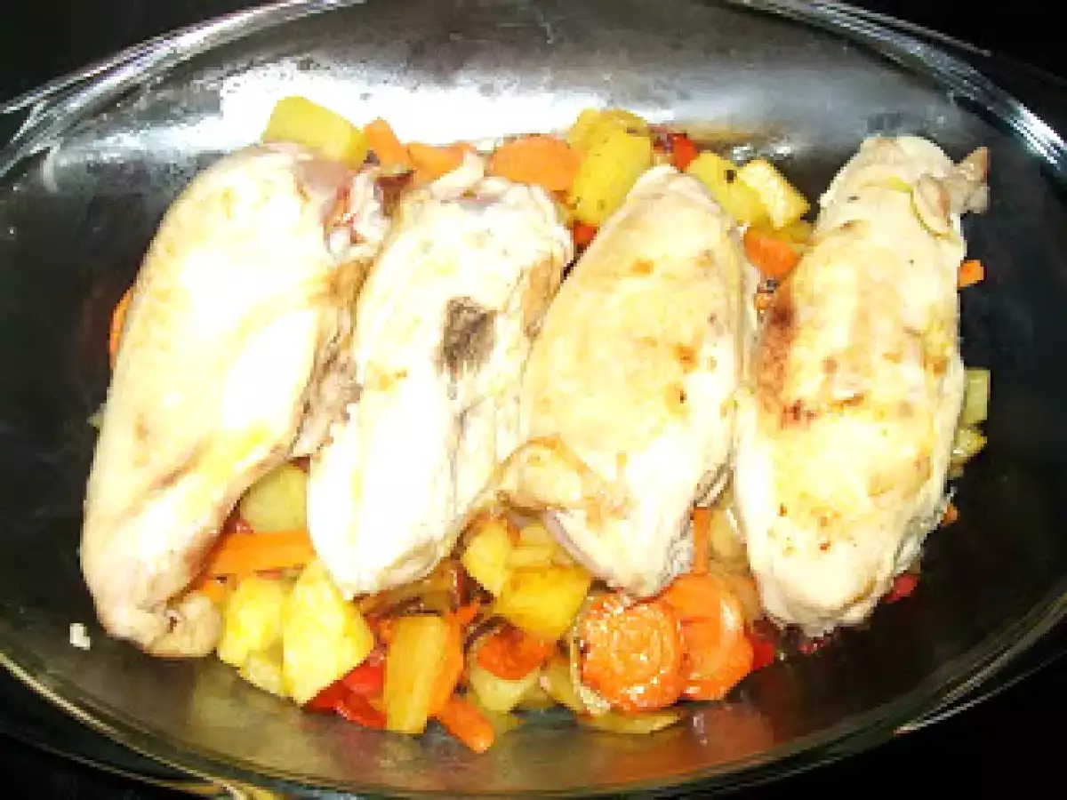 Piept de pui cu legume sote - poza 2