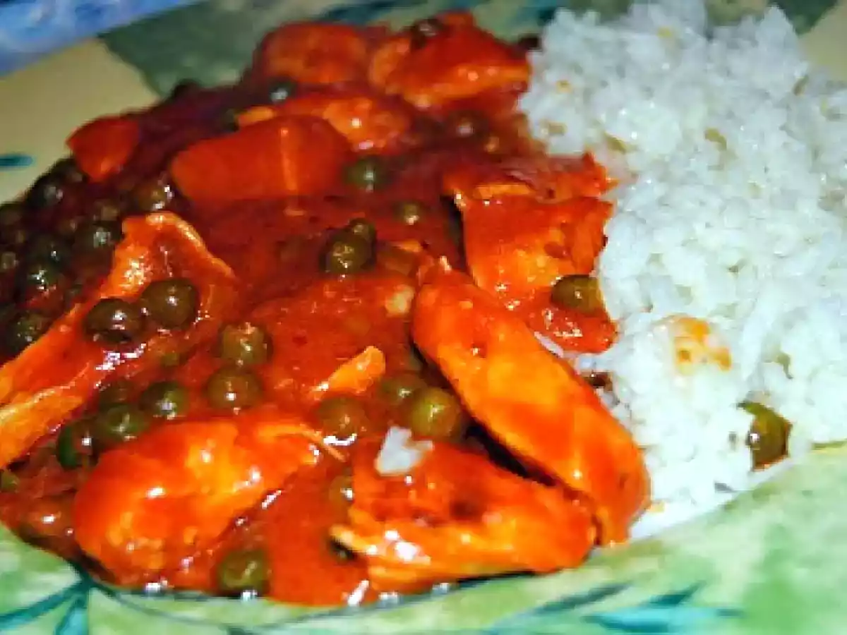 Piept de pui cu mazare si orez - poza 5