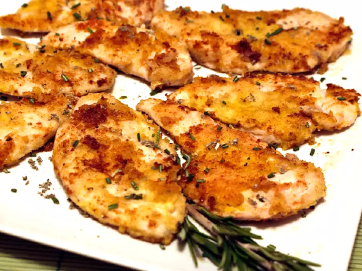 Piept de pui cu mustar si rozmarin