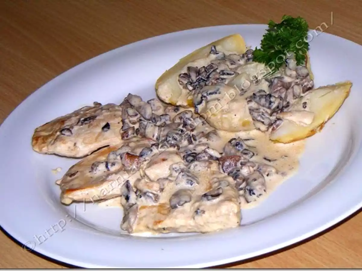 Piept de pui cu smantana si ciuperci - poza 6