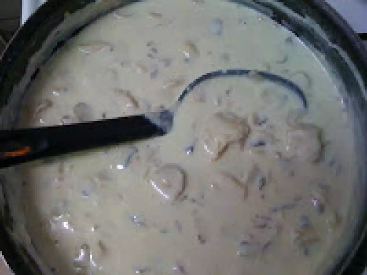 PIEPT DE PUI CU SMANTANA SI CIUPERCI - poza 5