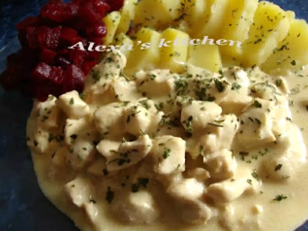 Piept de pui cu sos de smantana si mustar