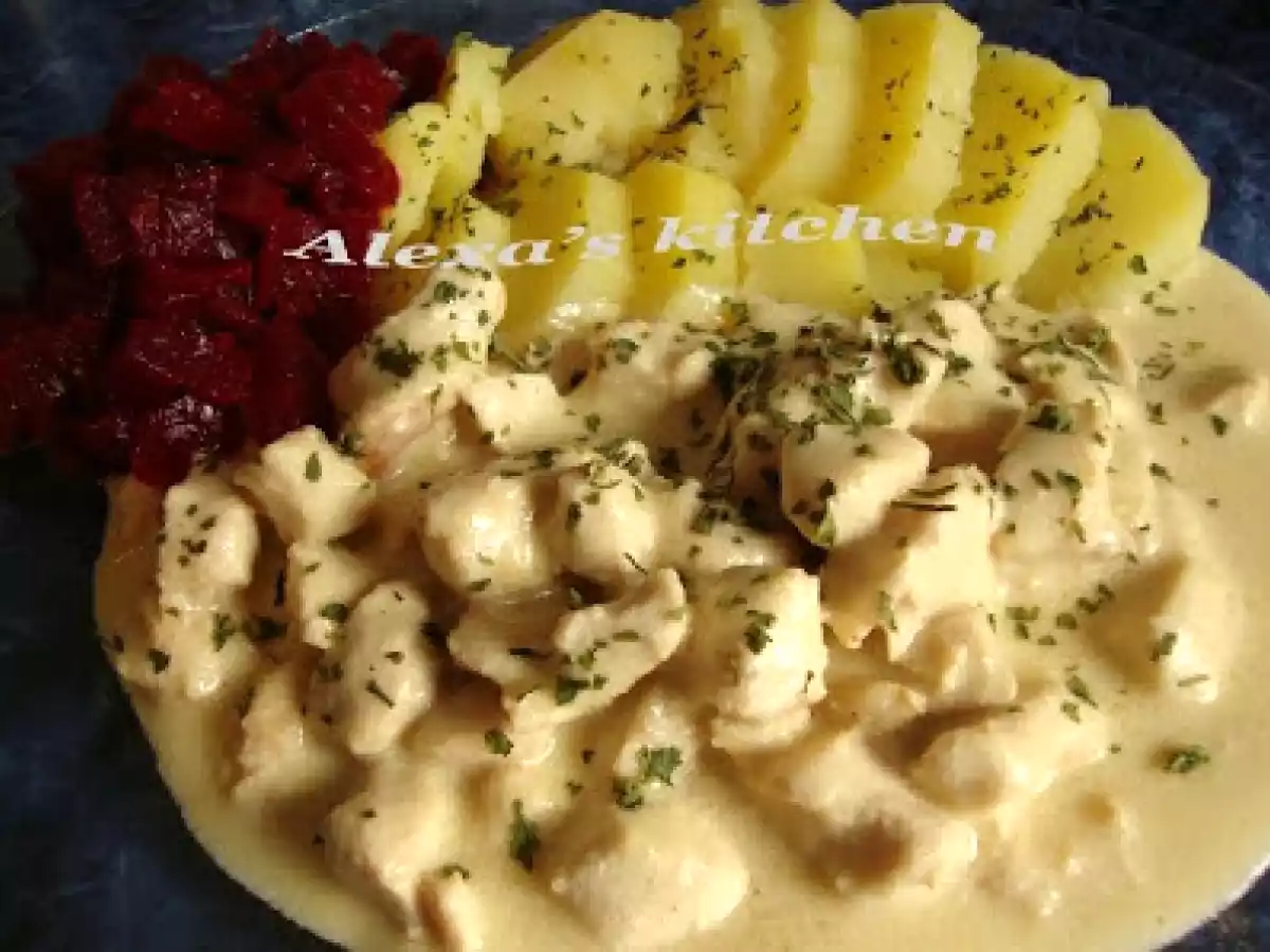 Piept de pui cu sos de smantana si mustar - poza 5