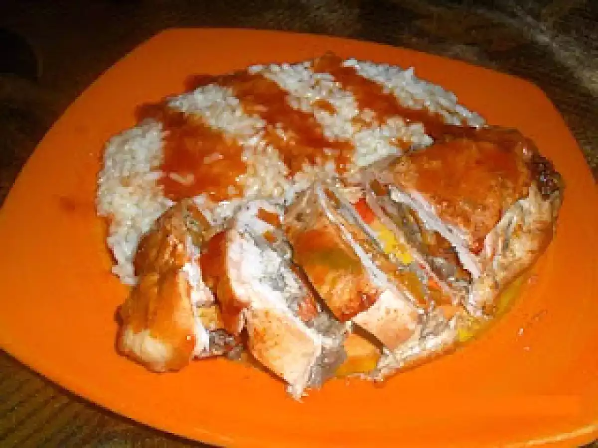 Piept de pui umplut cu ciuperci