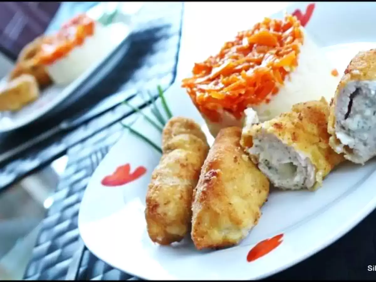 Piept de pui umplut cu crema de branza - poza 2