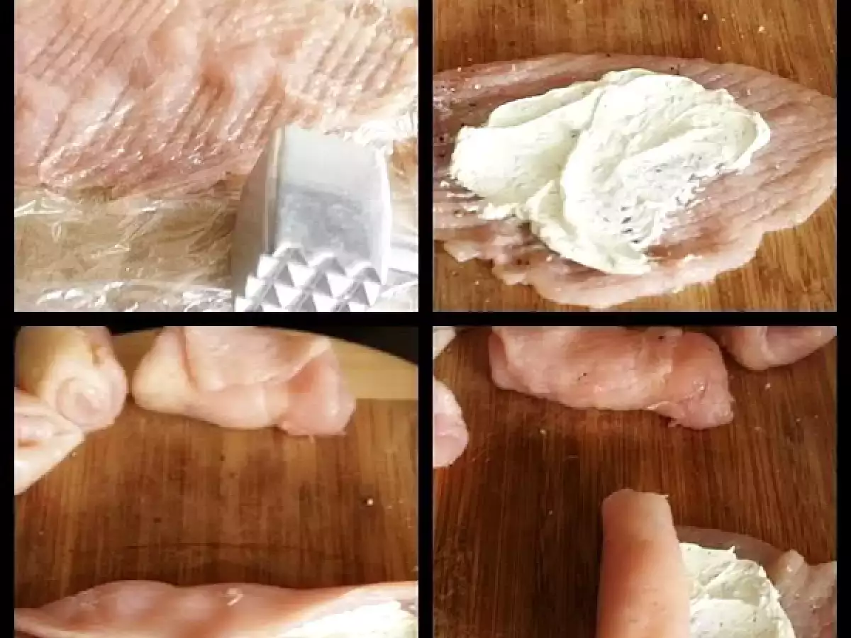 Piept de pui umplut cu crema de branza - poza 4