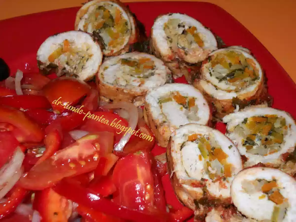 Piept de pui umplut cu legume
