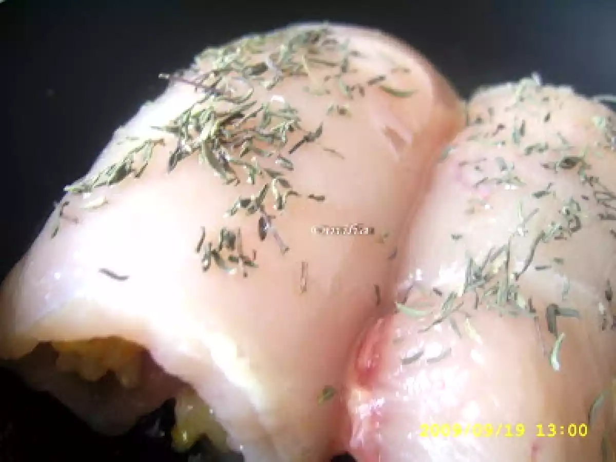 Piept de pui umplut cu orez - poza 5