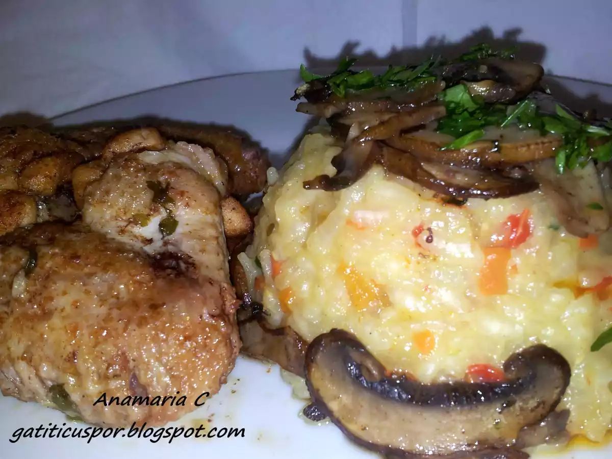 Pilaf cu ciuperci si aripioare de pui la cuptor - poza 5