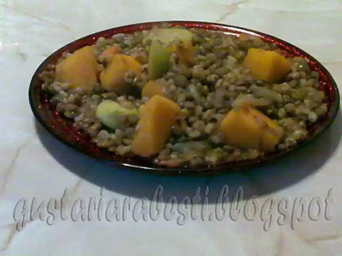 Pilaf de linte si bulgur cu dovlecei - poza 4