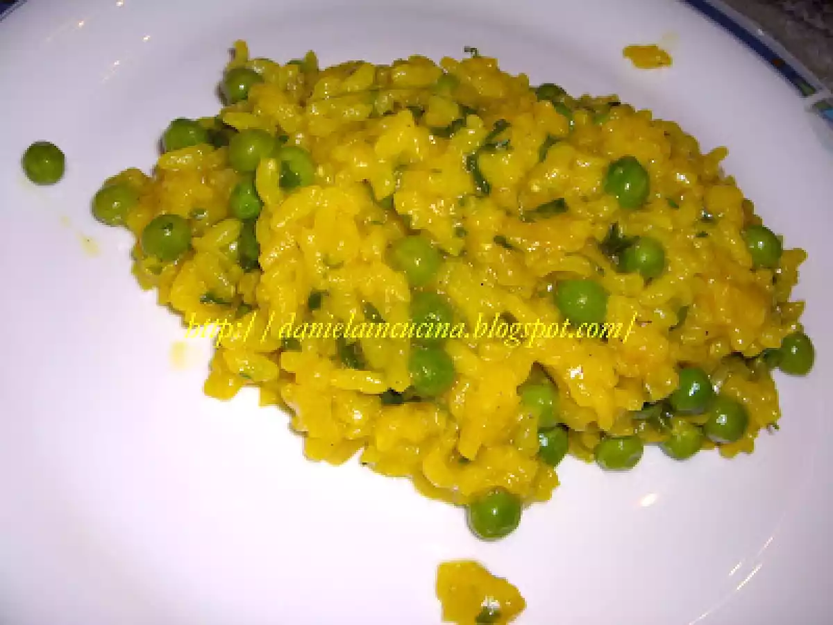 Pilaf de orez cu mazare/Risotto con piselli - poza 2
