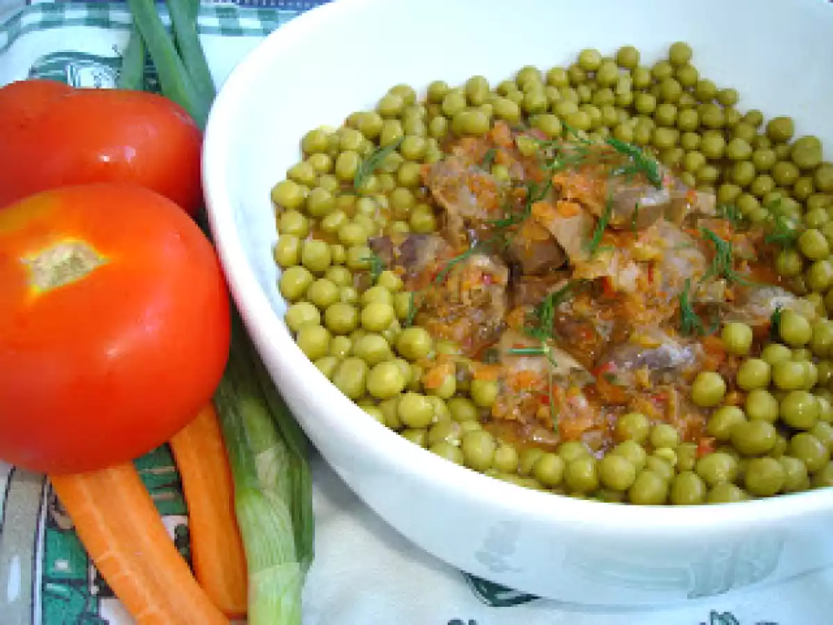 Pipote si inimi de pui cu mazare - poza 2