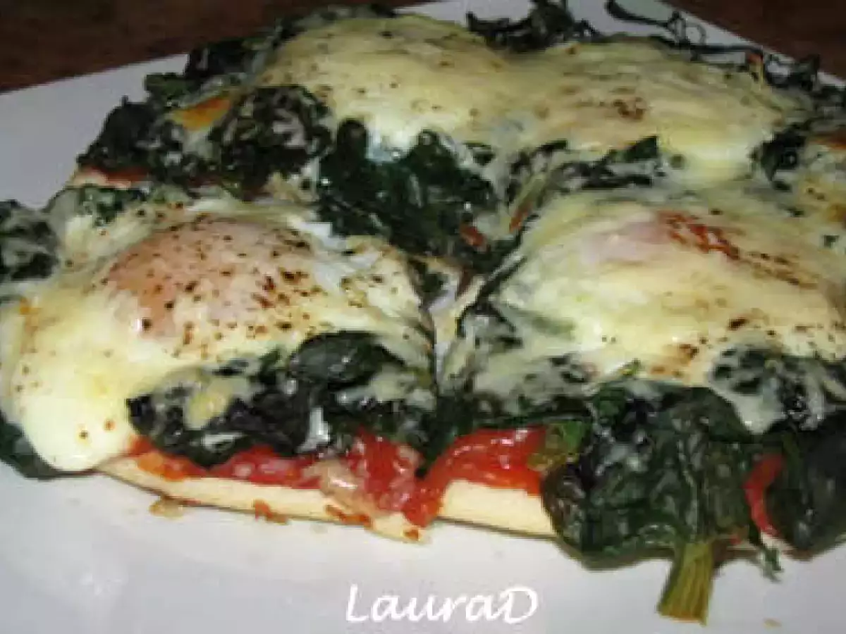 Pizza cu spanac si ou - poza 3
