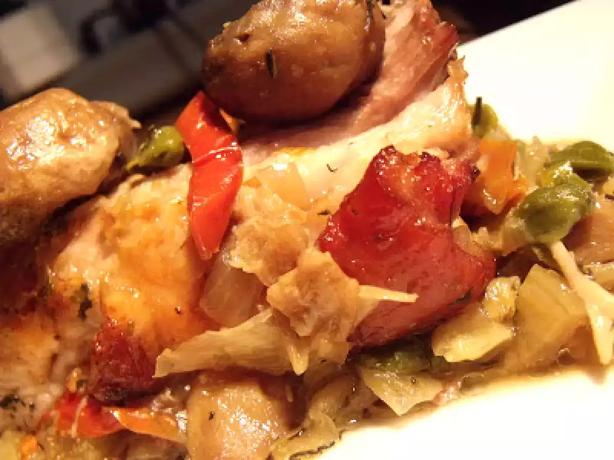 Porc cu fenicul si capere (pork with fennel and capers) - poza 3