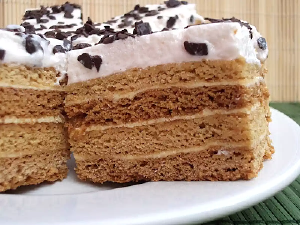 Prajitura Albinita -cu foi de zahar ars - poza 4