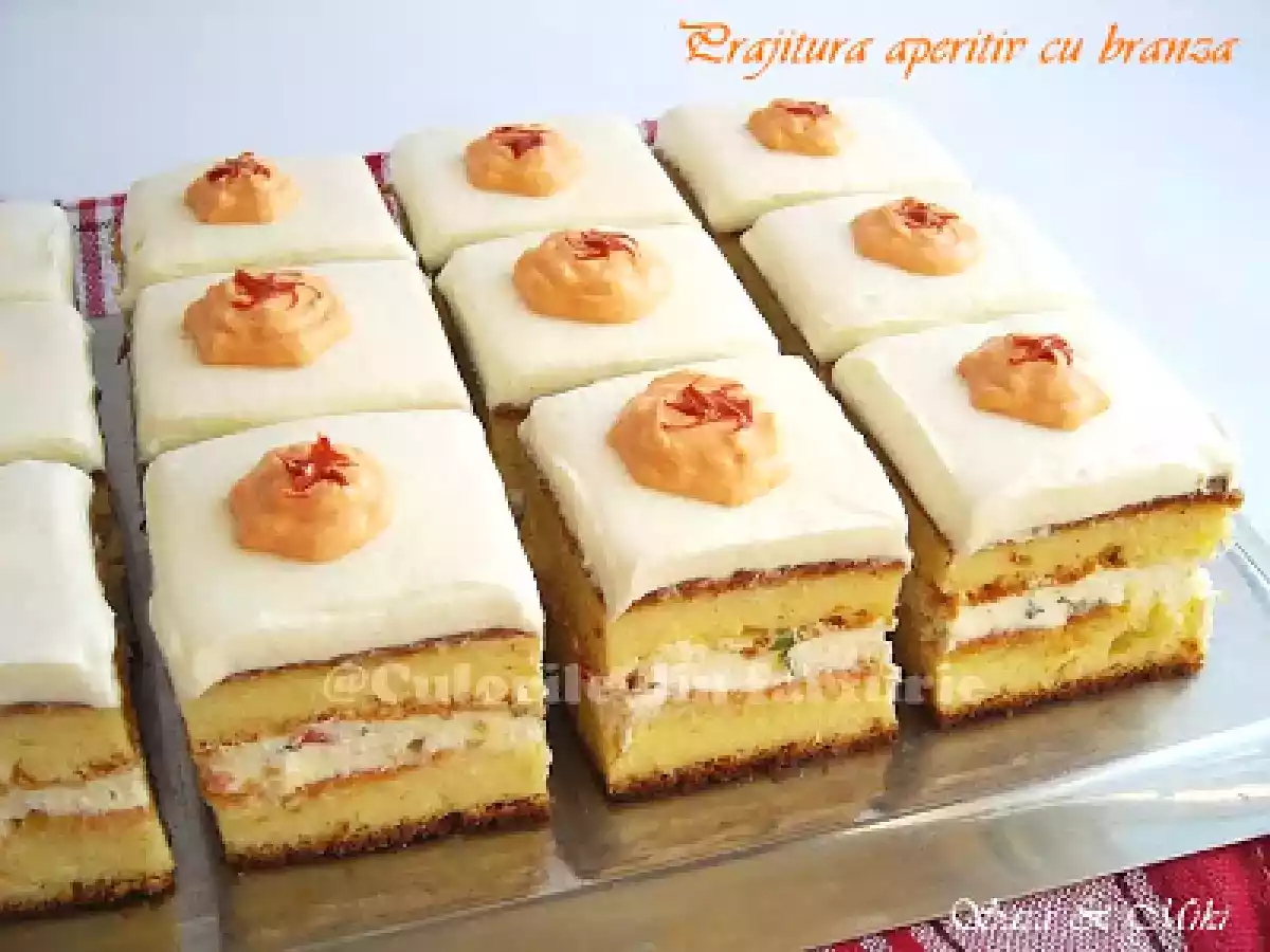 Prajitura aperitiv cu branza