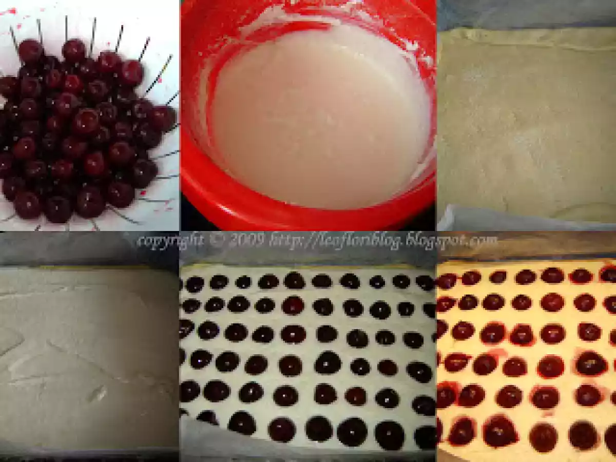 Prajitura cu branza dulce si visine - poza 5