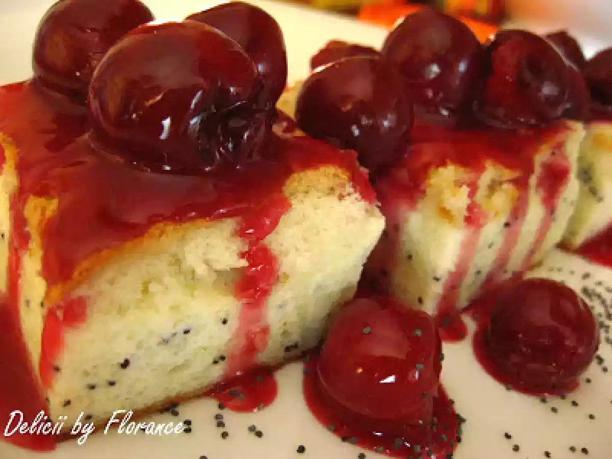 PRAJITURA cu branza, mac si sos de visine by FLOR - poza 6