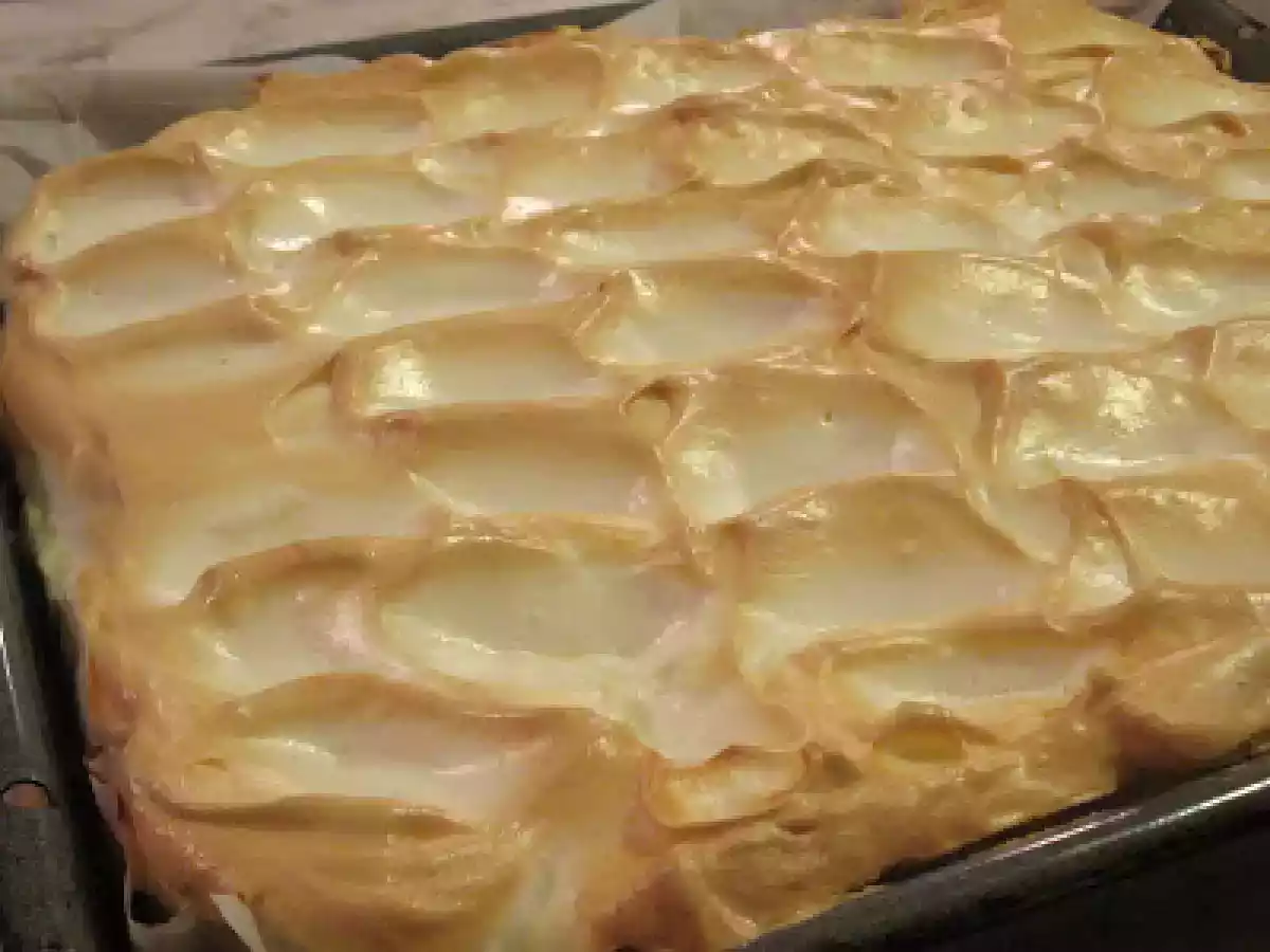 Prajitura cu branza si bezea - poza 2