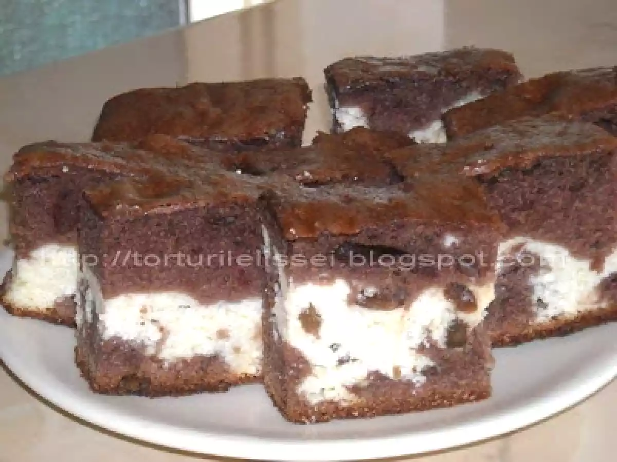 Prajitura cu branza si cacao