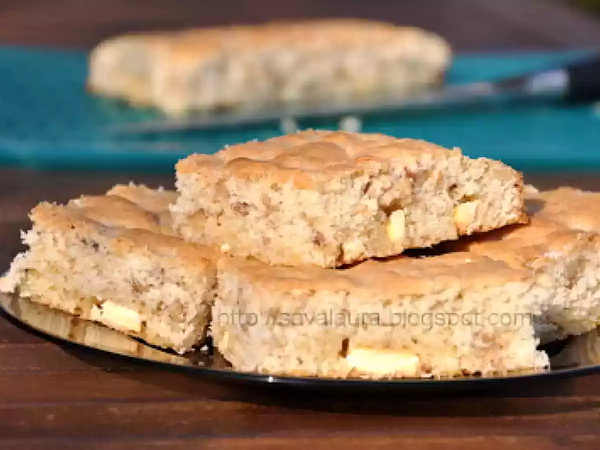 Prajitura cu ciocolata alba si nuca