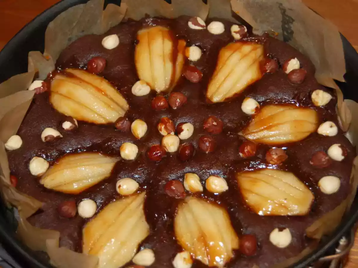 Prajitura cu ciocolata si pere