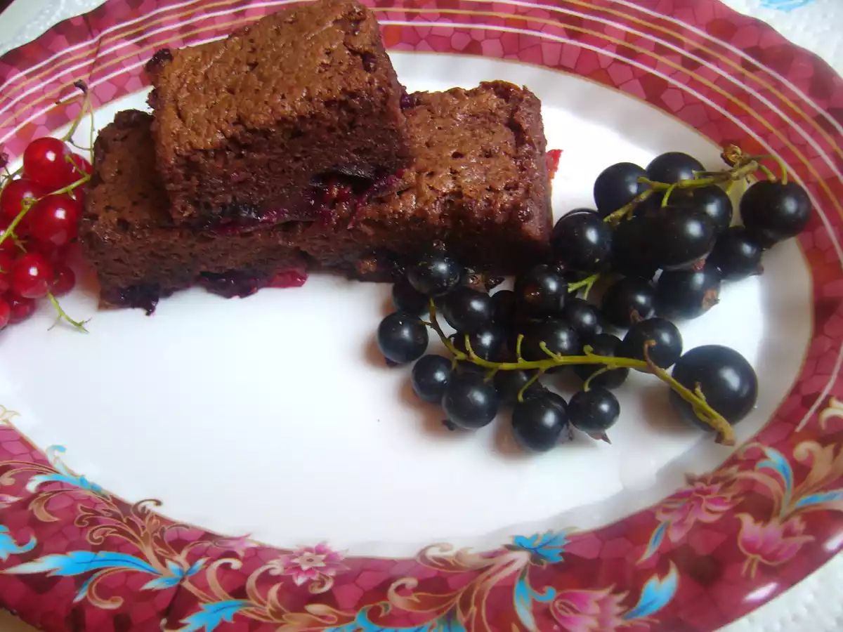 Prajitura cu coacaze si ciocolata