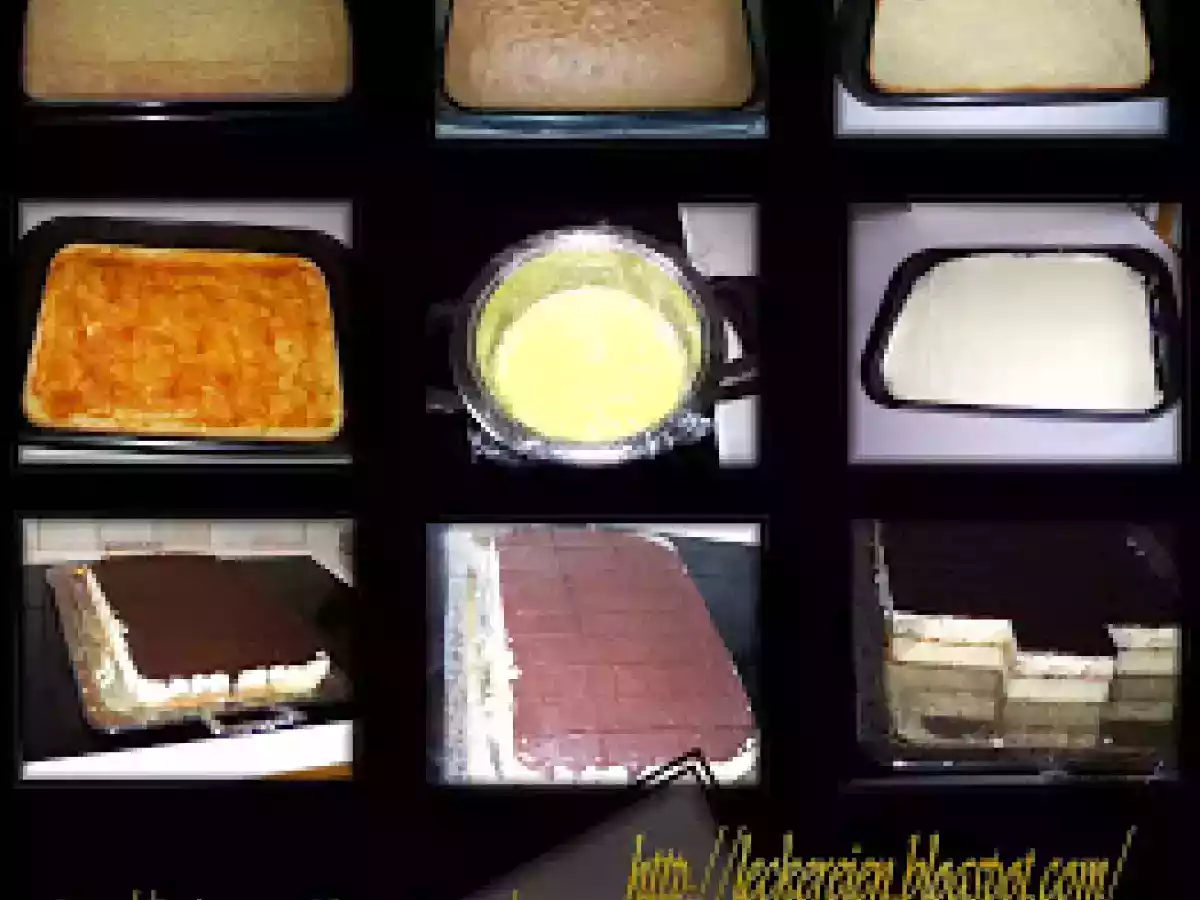 PRAJITURA CU CREMA DE VANILIE SI BANANE - poza 2