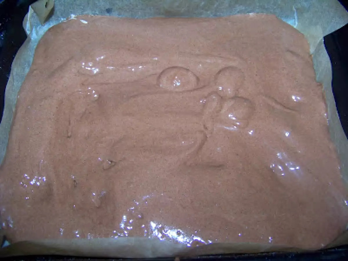 Prajitura cu doua blaturi si crema de ciocolata cu rom - poza 2