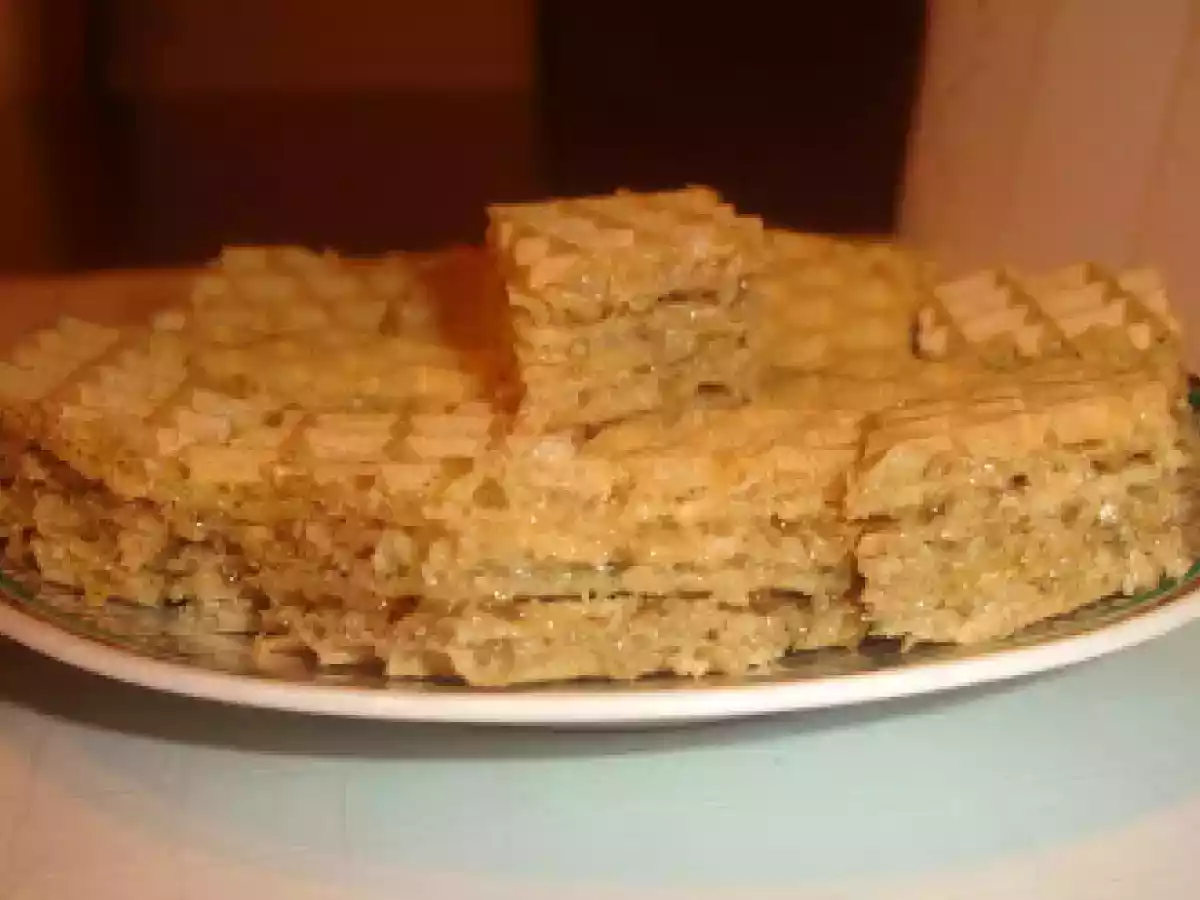 Prajitura cu foi de napolitana