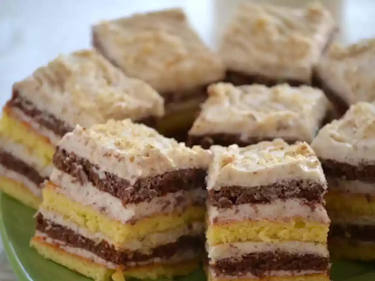 Prajitura cu foi si crema de lapte