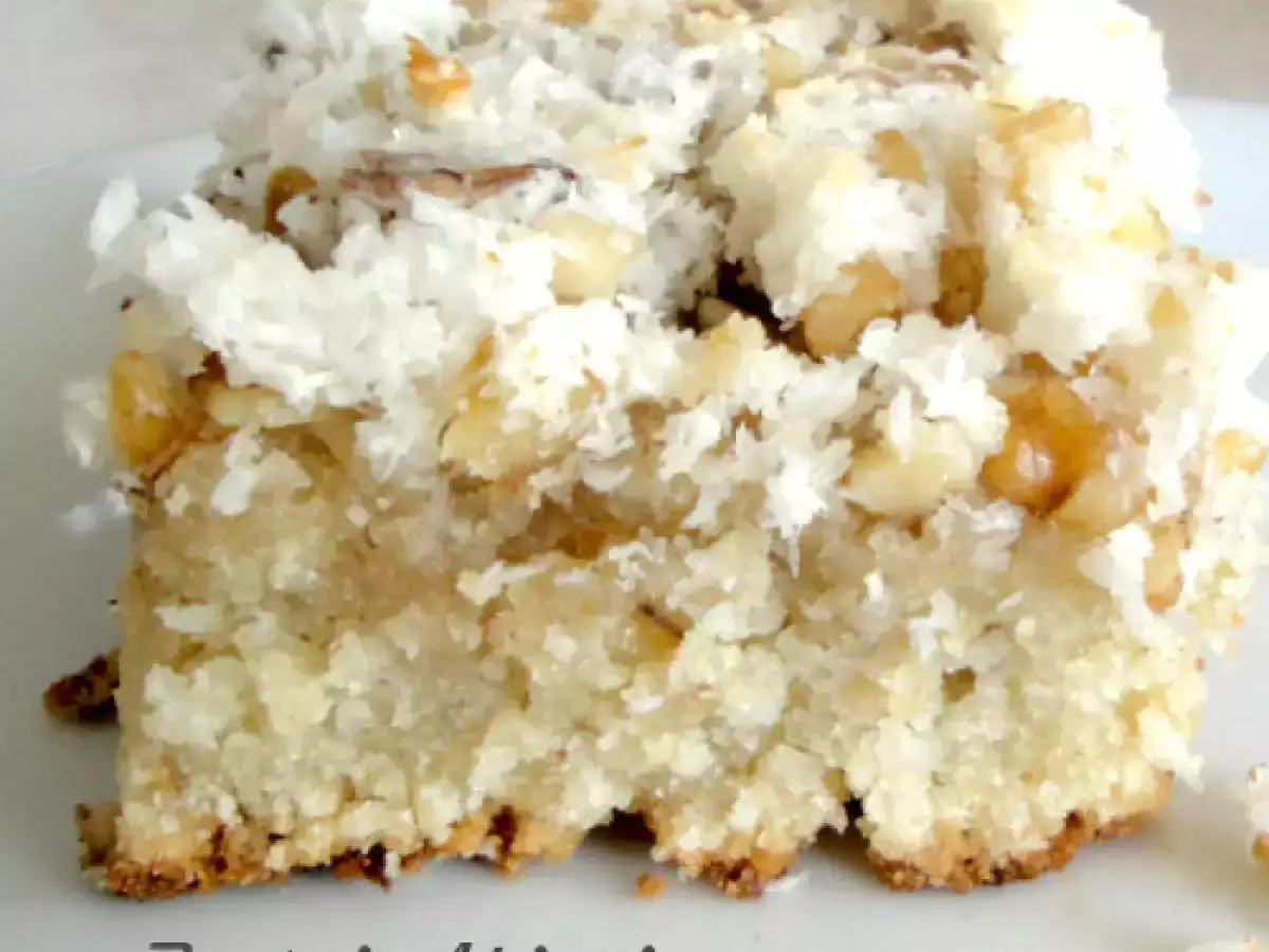 Prajitura cu fulgi de ovaz (oats), nuca si nuca de cocos - poza 2