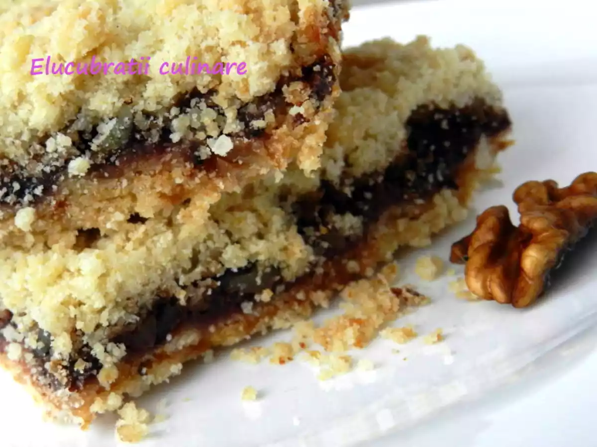 Prăjitură cu gem și nucă - rețetă de post - poza 2