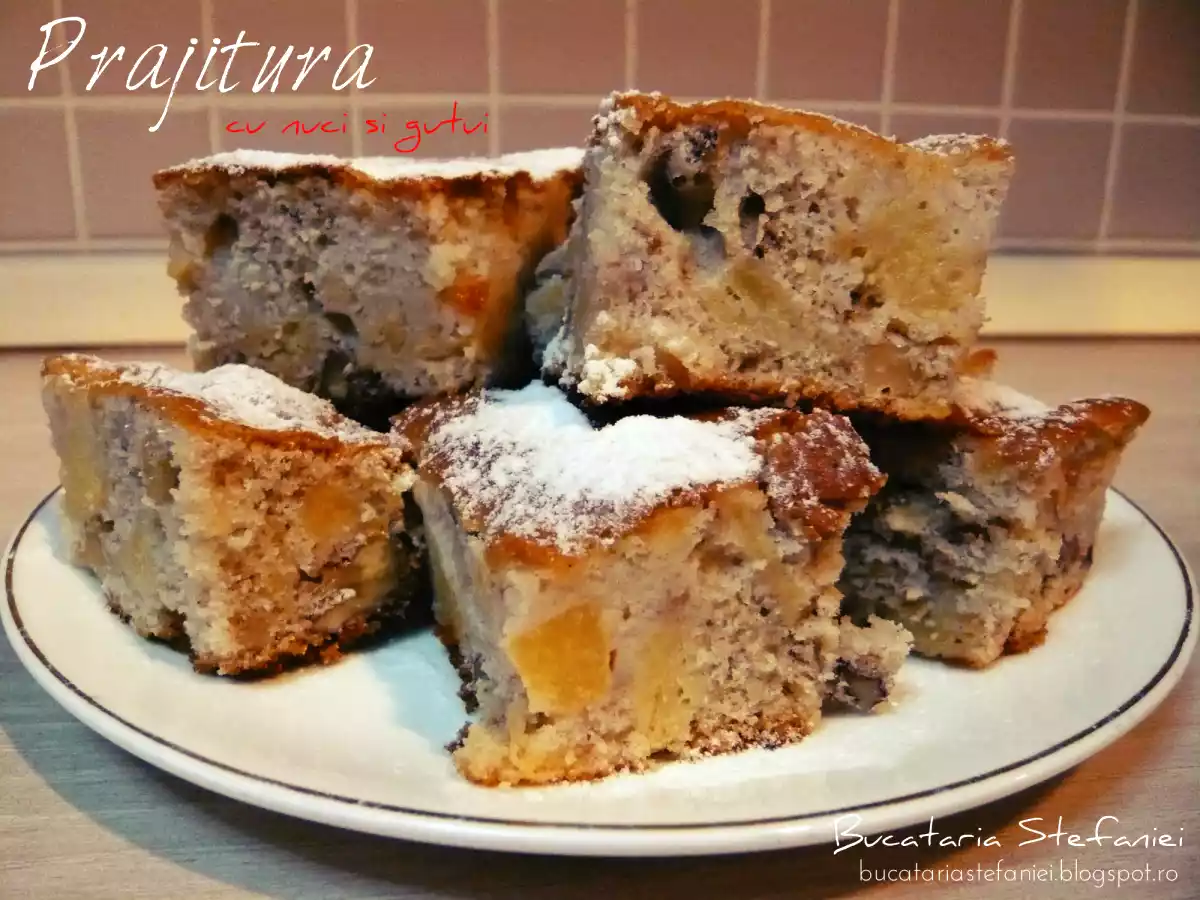 Prajitura cu nuci si gutui